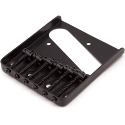 Tone Ninja 4 hole 6 Saddle Telecaster Bridge, Black