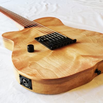 Left Hand - Baritone -Dood Craft Guitars - The Essie 28 -  Natural Amber image 2