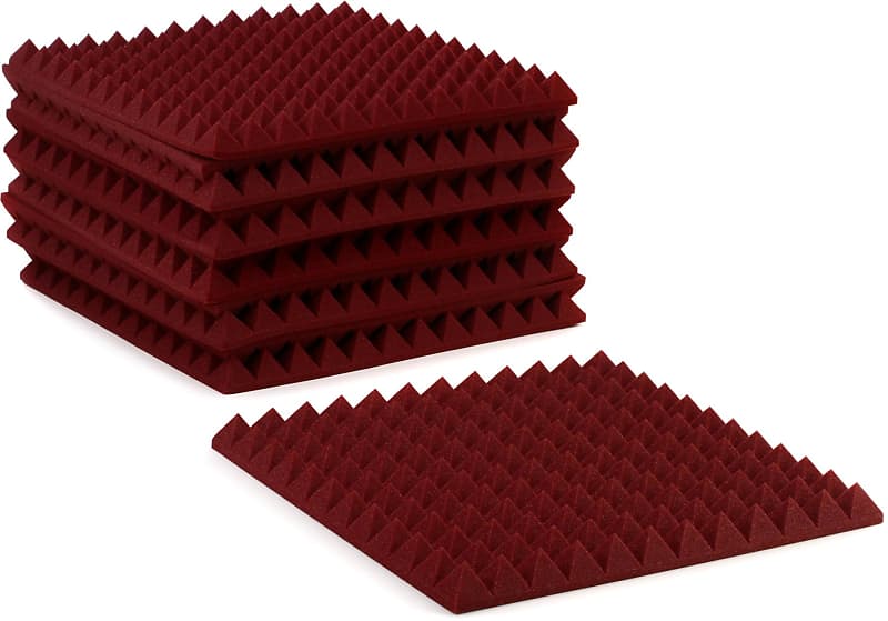 Auralex 2 Inch Studiofoam Pyramids 2x2 Foot Acoustic Panel | Reverb