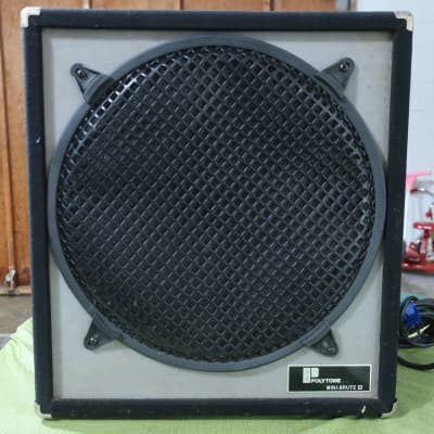 Vintage 1970s PolyTone Mini Brute III Bass or Guitar Amp Original Speakers 1 x 15 + Tweeter Huge Sounding Amplifier In A Small 30 Pound Package 17" wide, 18.5" high, and 10" deep image 2