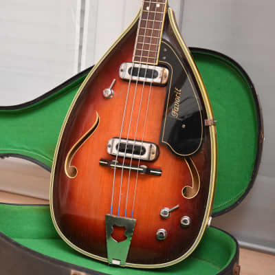 Heinz Seifert Favorit Teardrop – 1950s Migma German Vintage Archtop Semi Hollow Bass Guitar / Gitarre for sale