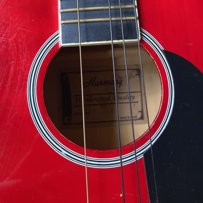 Harmony Junior Acoustic Guitar 1/2 Size 01253 - Redburst image 2