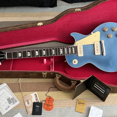 MINT 2023 Gibson Custom Shop Special Order M2M R4 '54 Les Paul Standard Reissue Pelham Blue P-90s OHSC image 1