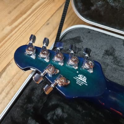 2019 Music Man Majesty 7 Blue Honu John Petrucci Signature Electric Guitar image 9