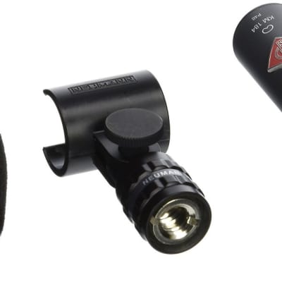 NEUMANN KM 184 MT Cardioid Studio Condenser Miniature Microphone with clip and windscreen - Black