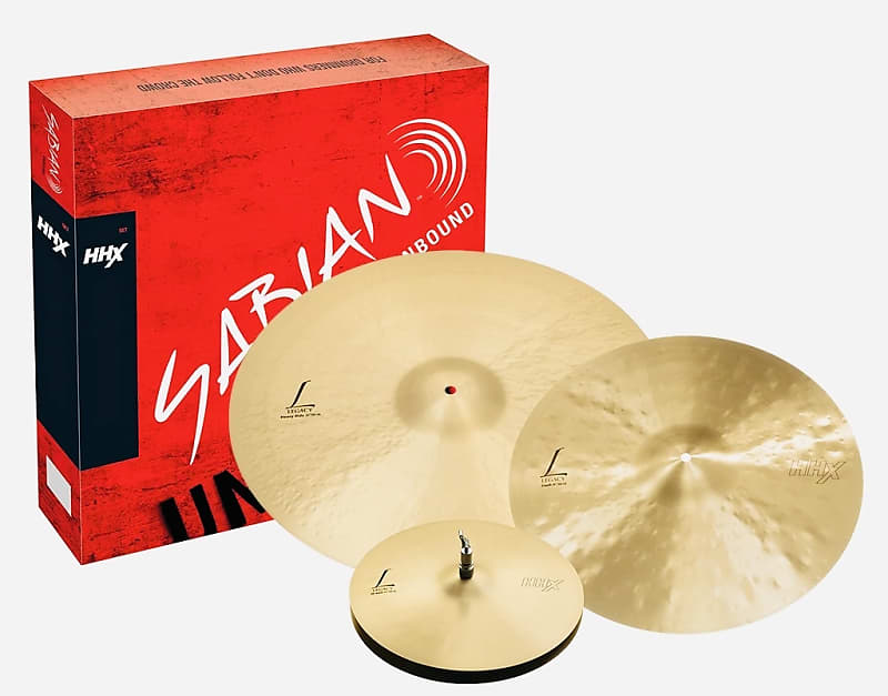 Sabian 15005XLN HHX Legacy Cymbal Pack, 15'' Hats, 19'' Crash, 22