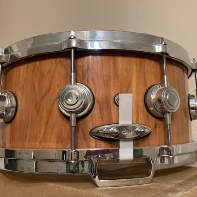 DW Craviotto Exotic Cedar 6.5x14 Snare Drum with May Mic Hand Signed by Johnny image 5