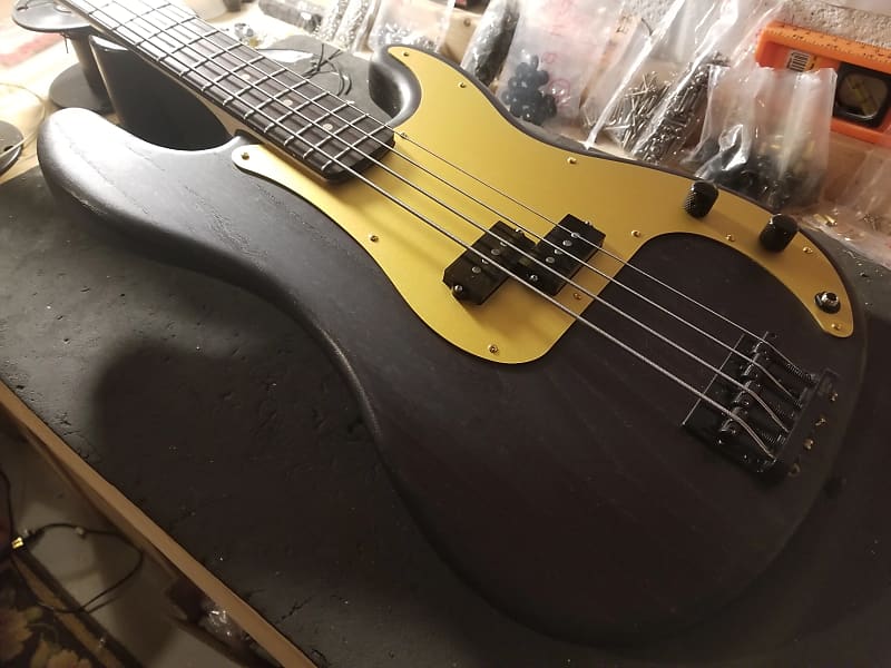 Partscaster Warmoth Precision P Bass - Black image 1