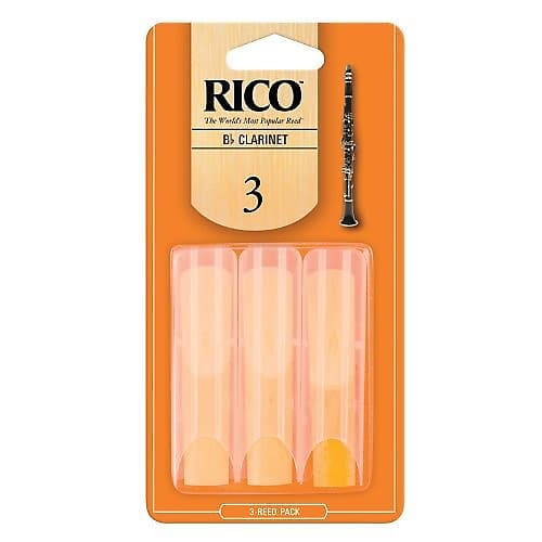 Rico by D'Addario #3 Bb Clarinet Reeds - 3 pack image 1