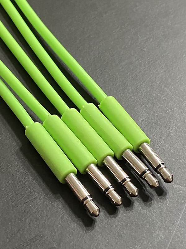 Eurorack Patch Cable 6inch (5pcs) Green image 1