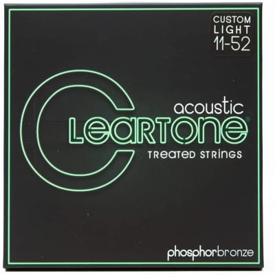 Cleartone 7411 Acoustic Guitar Strings Phosphor Bronze Custom Light Coated 11-52 image 2
