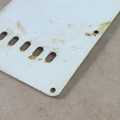 Vintage Fender Electric Guitar Strat Back Plate Tremolo Cover Heavy Aged Relic image 11