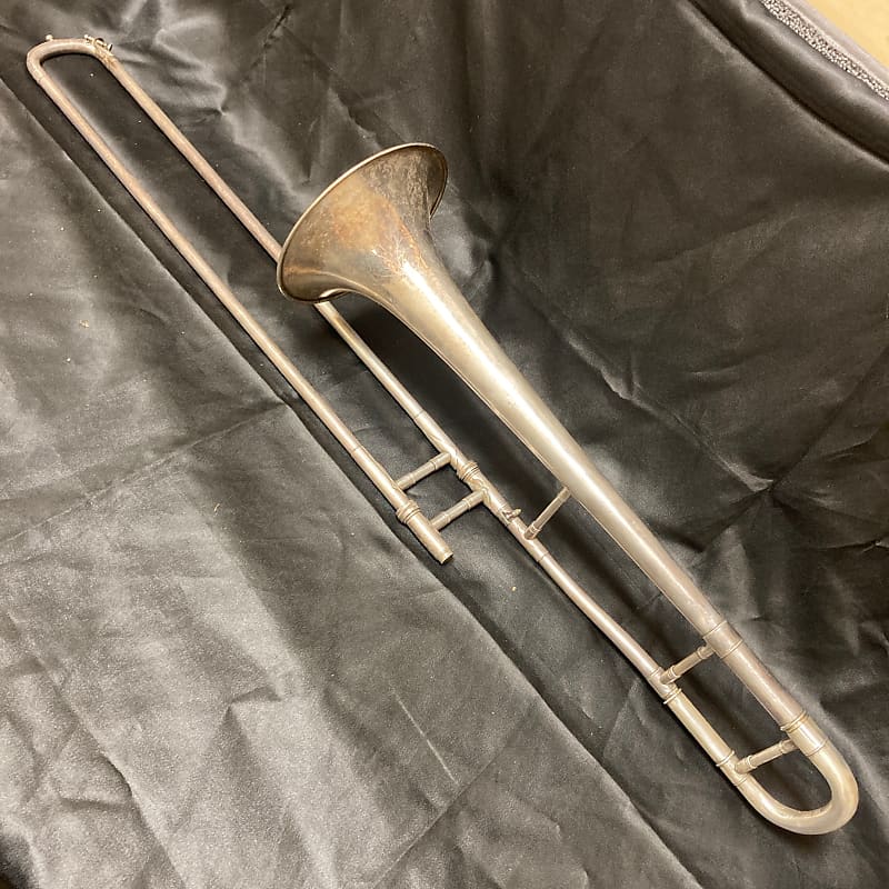 Martin Symphony 1924 Silver Trombone w/ Case & Mouthpiece image 1
