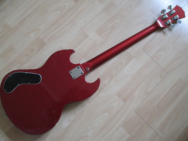 Jedson SG bass - early 70's made in Japan - red | Reverb