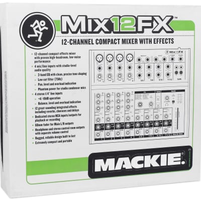 New Mackie Mix12FX 12-Channel Compact Mixer W/FX Proven Performance Built Rugged image 3