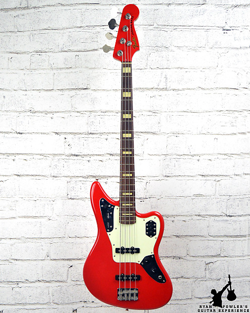 Fender CIJ Jaguar Bass Hot Rod Red Matching Headstock w/ Gig