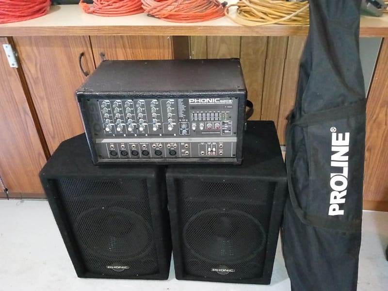 Phonic 6 Channel PA System 2015 Black Reverb