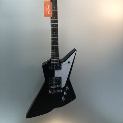 Harley Benton Extreme-76 BK 2022 Black Explorer Style Guitar