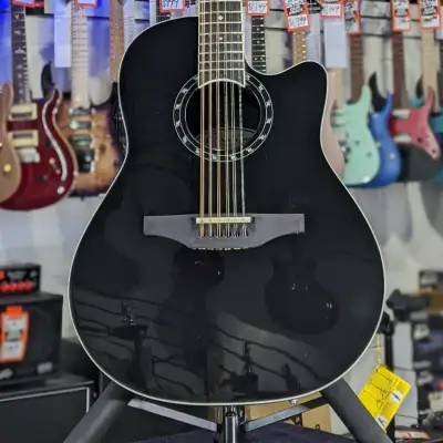 Ovation Timeless Balladeer Deep Contour 12-string Acoustic-Electric Guitar - Black Auth Deal! 464 image 1