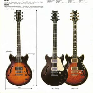 1983 Ibanez AM-100 Black Metallic Semi-Hollow Electric Guitar AS-50, AS-100, AS-200 image 11