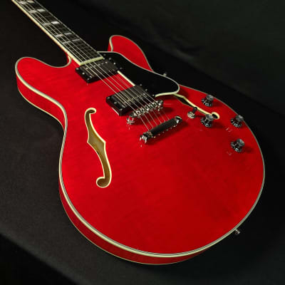 Eastman T486-RD #2566 Red Finish Semi Hollow Electric Guitar, Hard Case image 11