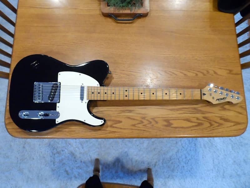 Peavey REACTOR TM 1995 Electric Guitar T-Tele “Telecaster T-Style" 22 Maple Fret American Crafted Made USA 1995 Black White Pickguard image 1