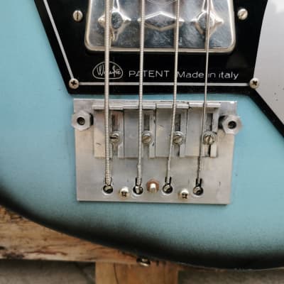 1965 Wandré Davoli Tigre 4-String Basso Light Blue With Hard Case image 17