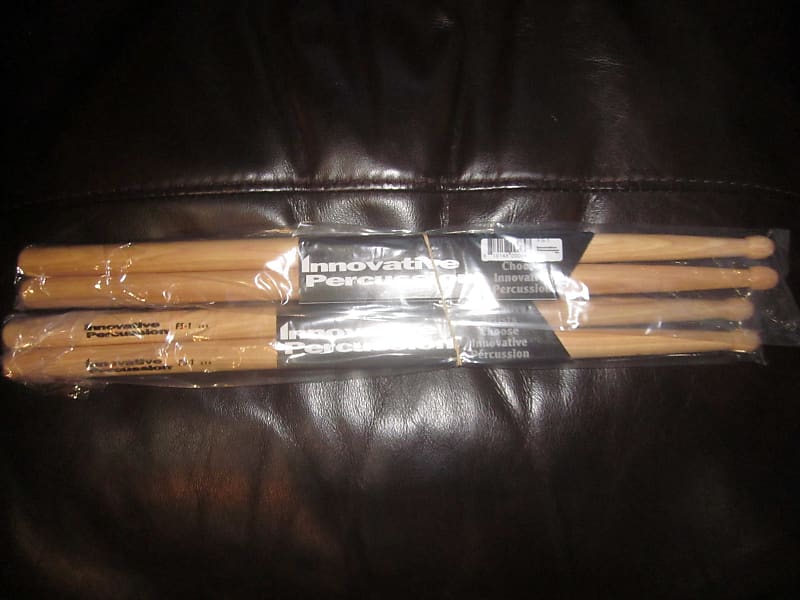 Innovative Percussion Hickory Marching Drum Sticks FS1 Two Reverb