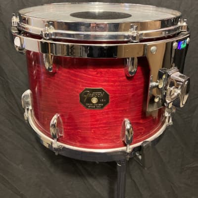 Gretsch - 14x10" Tom, Stop Sign Badge, with RIMS Mount 1970's - Red Rosewood image 1
