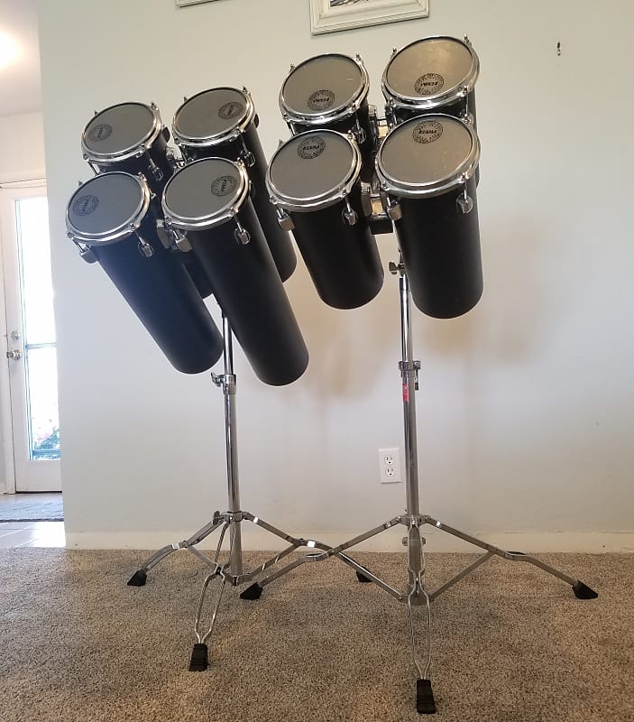 Tama Octoban Full Octave Set Low & High Pitch with Stands - Black - Very  Good Condition