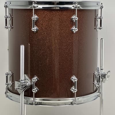 Craviotto 20/10/12/14" VIDEO Solid Maple Drum Set - 2016 Copper Sparkle Lacquer image 17