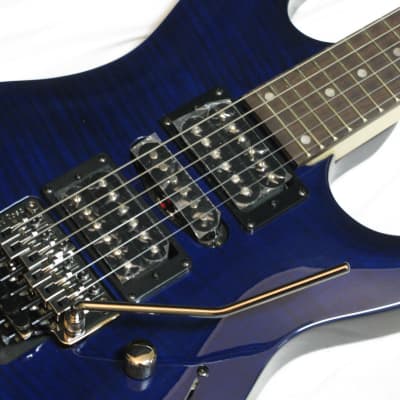 DEAN Custom 380 Floyd electric GUITAR new Trans Blue w/ HARD CASE - Tremolo image 5
