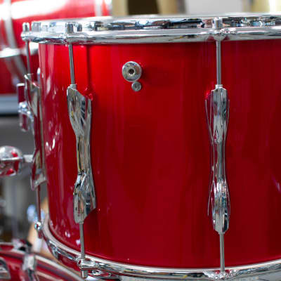 1970s Premier Polychromatic Red Resonator Drum Kit image 13