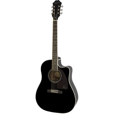 Epiphone AJ-220SCE Acoustic/Electric Guitar Ebony | Reverb