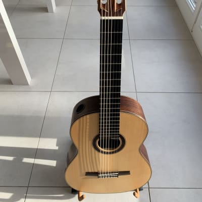 2018 Hanika Natural-PF Custom 7 - Natural Satin | Custom Shop German 7-String Classical Guitar with Monitor Sound Hole | OHSC image 8