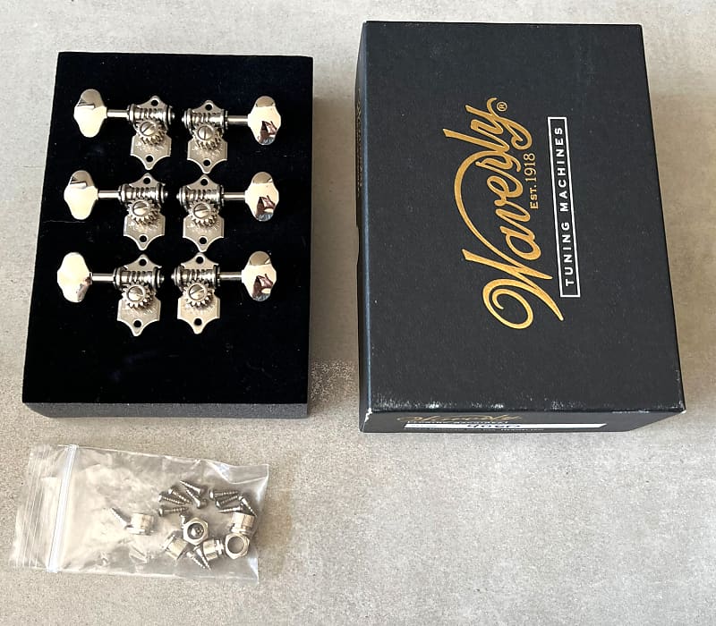 Waverly Guitar Tuners with Butterbean Knobs for Solid Pegheads 4060 Nickel  2010's - Nickel | Reverb