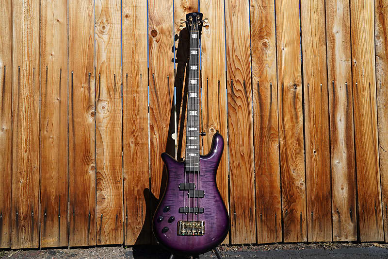 Spector Euro4LT - Violet Fade Gloss - EURO4LTVFGLH Left Handed 4-String  Electric Bass Guitar w/ Gig