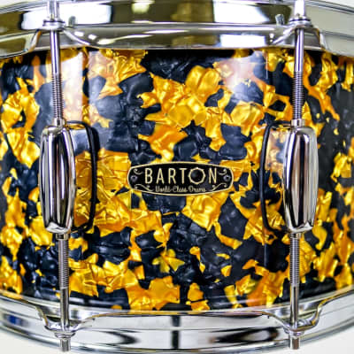 Barton Studio Custom Birch Snare Drum (14X6.5)  Gold & Black Pearl image 3