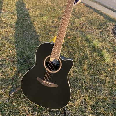 Ovation Applause Standard Super Shallow Acoustic Electric Guitar, Black Satin AB image 1
