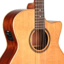 Teton STA105CENT Auditorium Acoustic Electric Guitar & HS Case, Solid Cedar Top,  Mahogany B&S