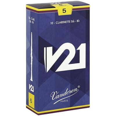 Vandoren V21 Bb Clarinet Reeds Strength 5 Box of 10 image 1