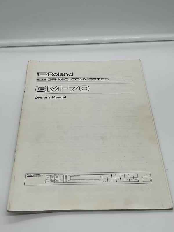 Roland GM-70 GR-MIDI Converter Owner's Manual image 1