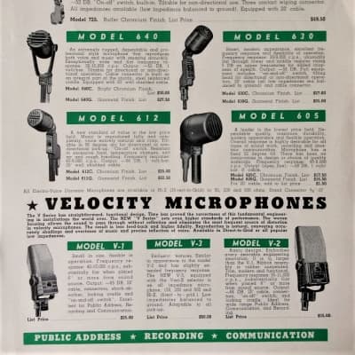Vintage 1940's Electro-Voice 725 Cardak I Variable Pattern Dynamic Microphone w Atlas stand prop display Shure 55 # 2 image 2