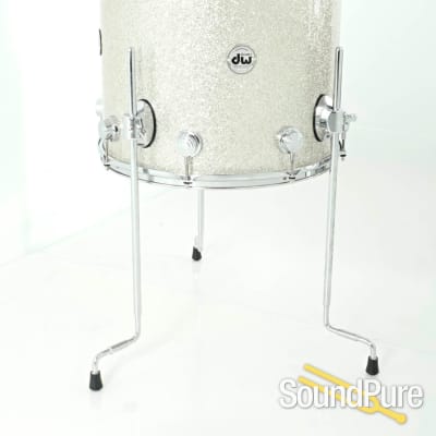 DW 3pc Collectors Series Maple Drum Set-Broken Glass Glitter 12/16/22 image 4