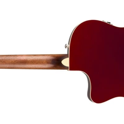 Fender Newporter Player in Electric Acoustic Guitar in Candy Apple Red with Walnut Fretboard image 2