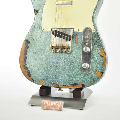Maybach Custom Shop Teleman Masterbuild by Nick Page Heavy Relic 2021 Turquoise Sparkle 4/4 3289gr image 6