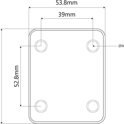 Musician Outfitters Guitar Neck Plate For Tele Strat Jaguar Bolt-on neck style (Gold) image 7