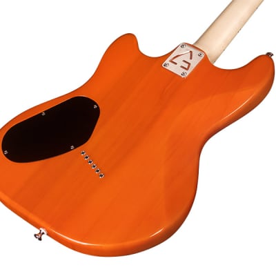 Guild Surfliner Sunset Orange Solid Body Electric Guitar with Deluxe Guild Gig Bag image 12