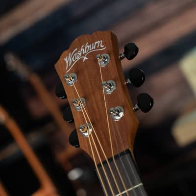 Washburn AGM5BMK Apprentice G-Mini 5 Travel Mahogany Neck 6-String Acoustic Guitar w/Gig Bag image 7