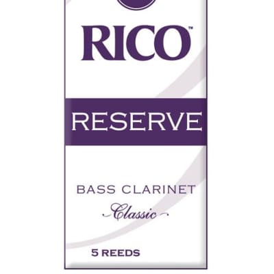 Rico Reserve Classic Bass Clarinet Reeds, Strength 3.5, 5-pack image 1